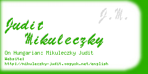 judit mikuleczky business card